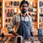 Retailer ordering wholesale mobile accessories online through Saddar App in Karachi.