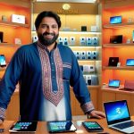 Retailer ordering bulk electronics online using Saddar App