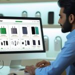 Mobile shop owner buying mobile accessories and phones at wholesale prices from Saddar App.