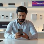 Shopper browsing the Saddar App to buy mobile accessories and electronics in Pakistan.